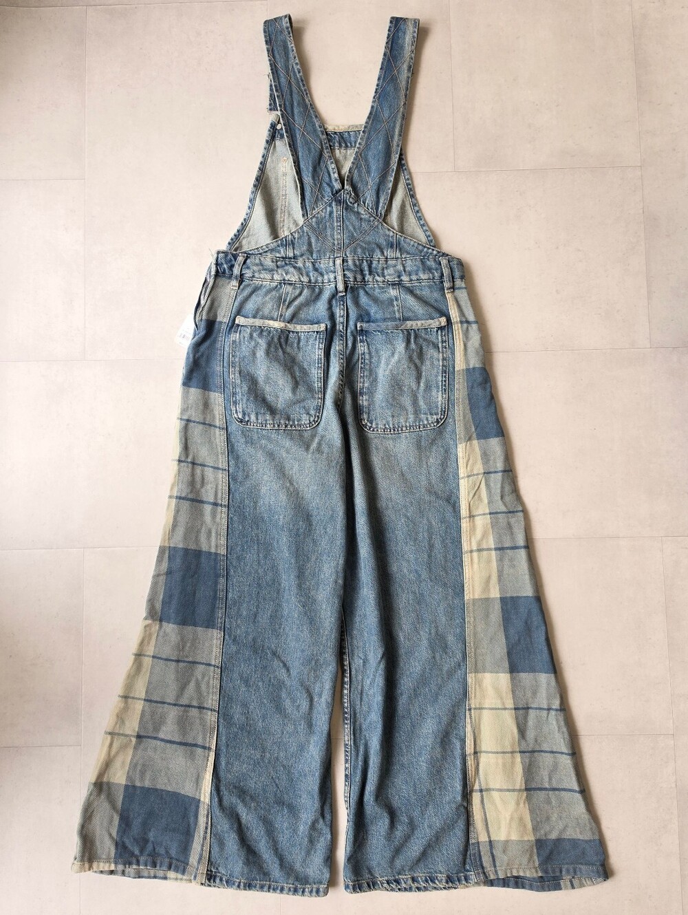 We The Free Drifter Patched Overalls Free People Wide Leg Small Short(Has Scent) - Picture 2 of 16